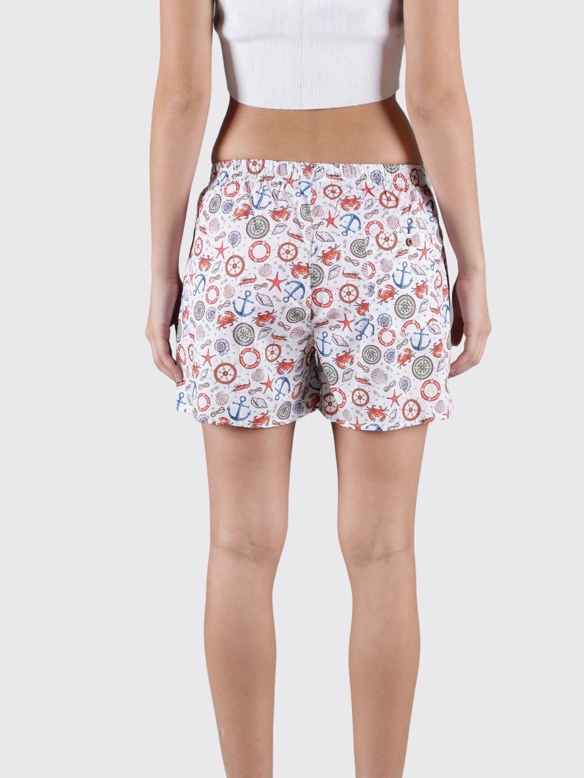 White Nautical Womens Boxers