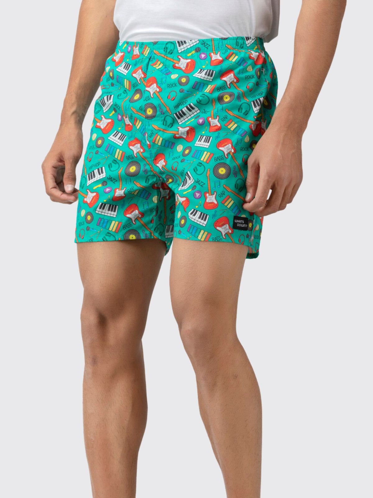 Green Musical Mens Boxers