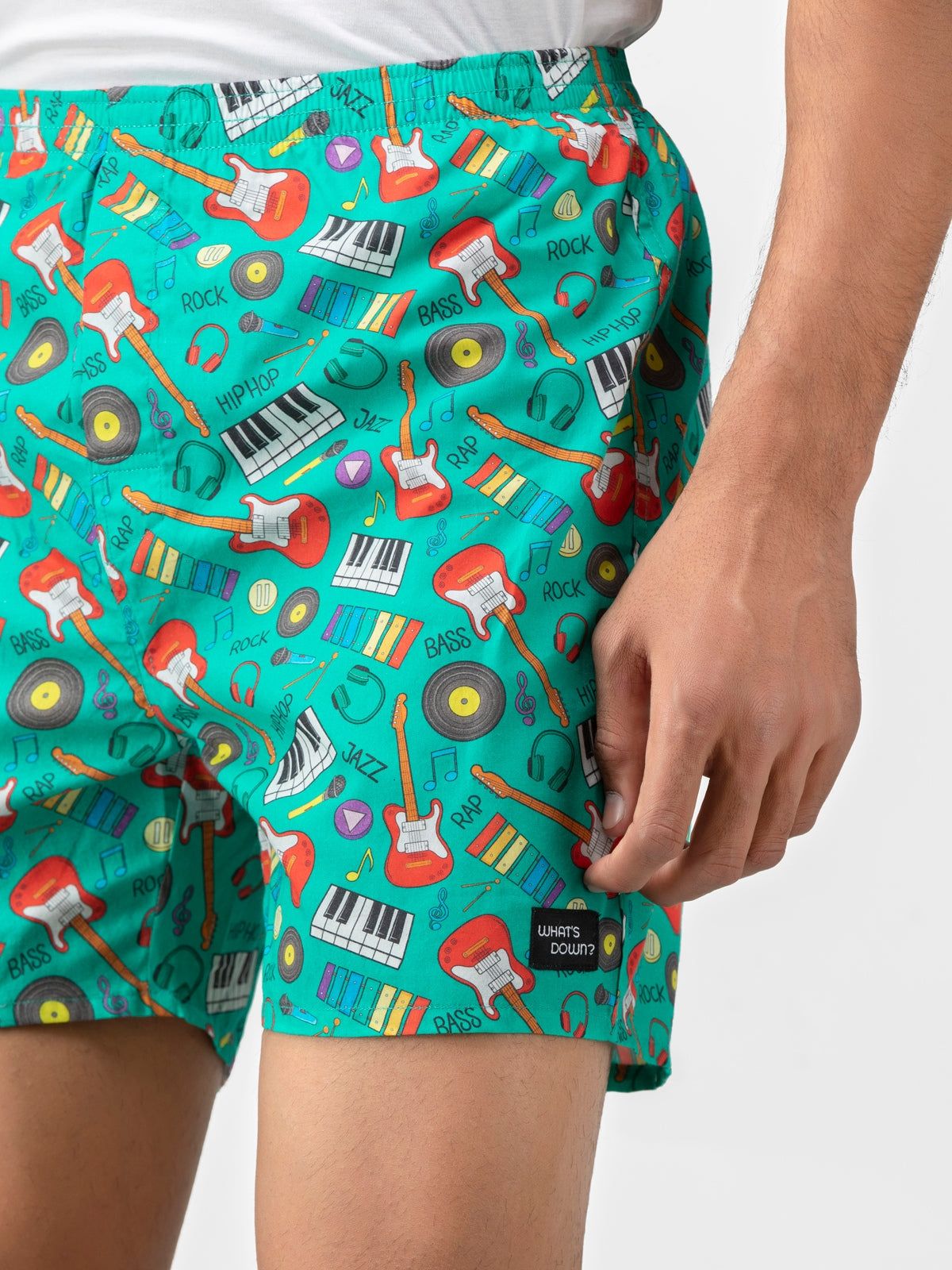 Green Musical Mens Boxers