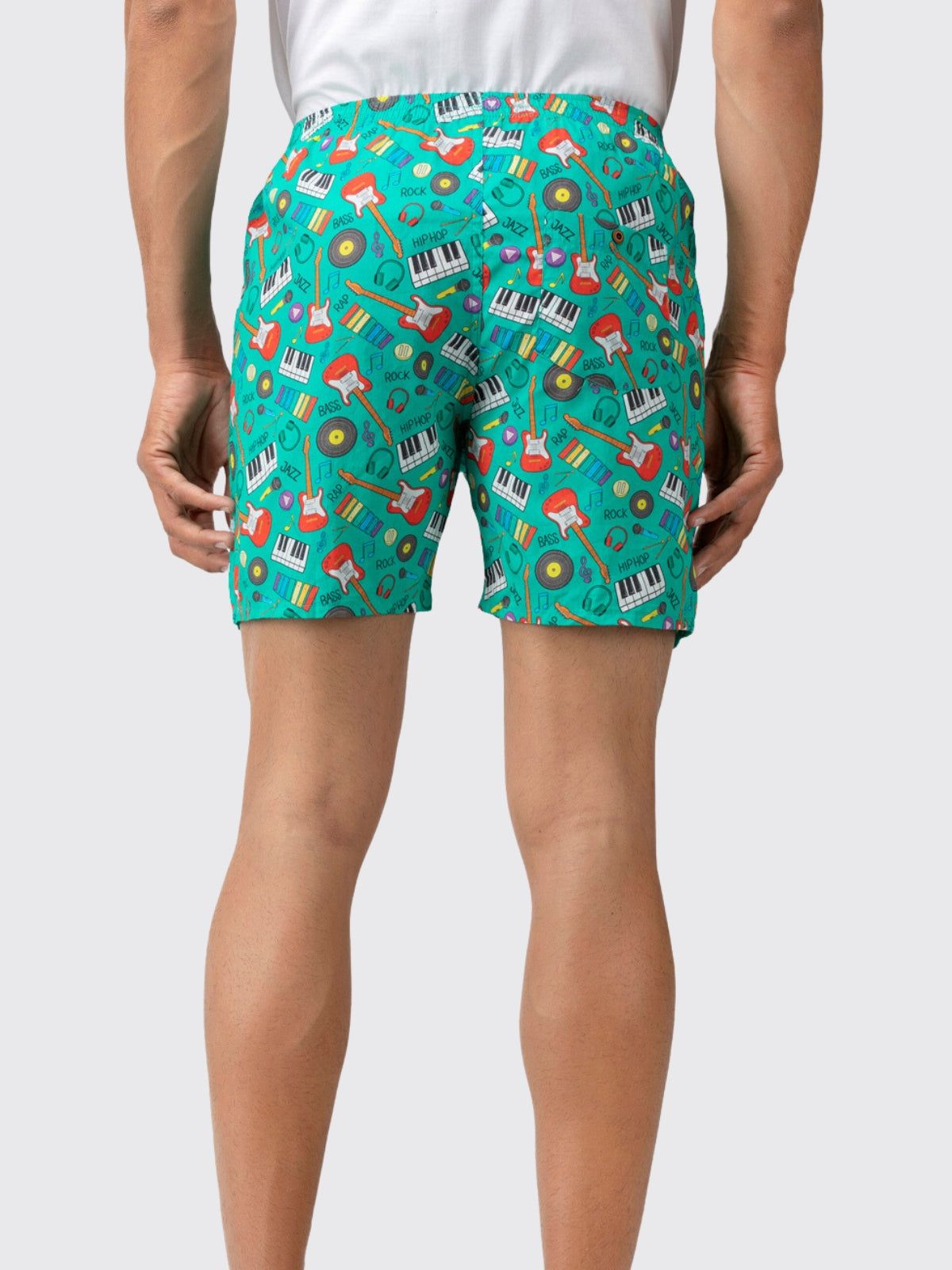 Green Musical Mens Boxers