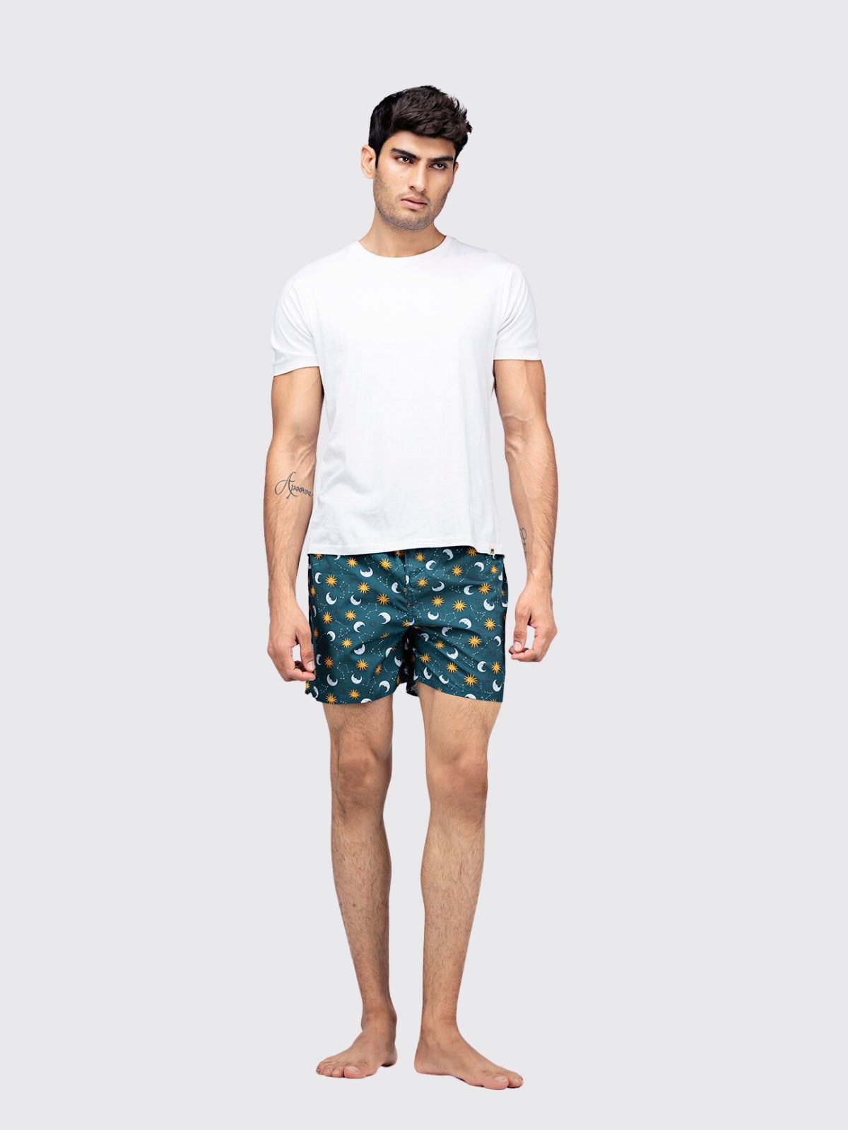 Green Galaxy Mens Boxers