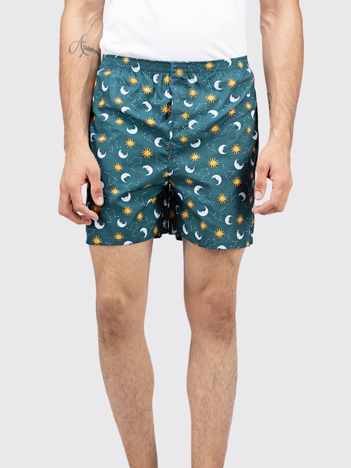 Green Galaxy Mens Boxers