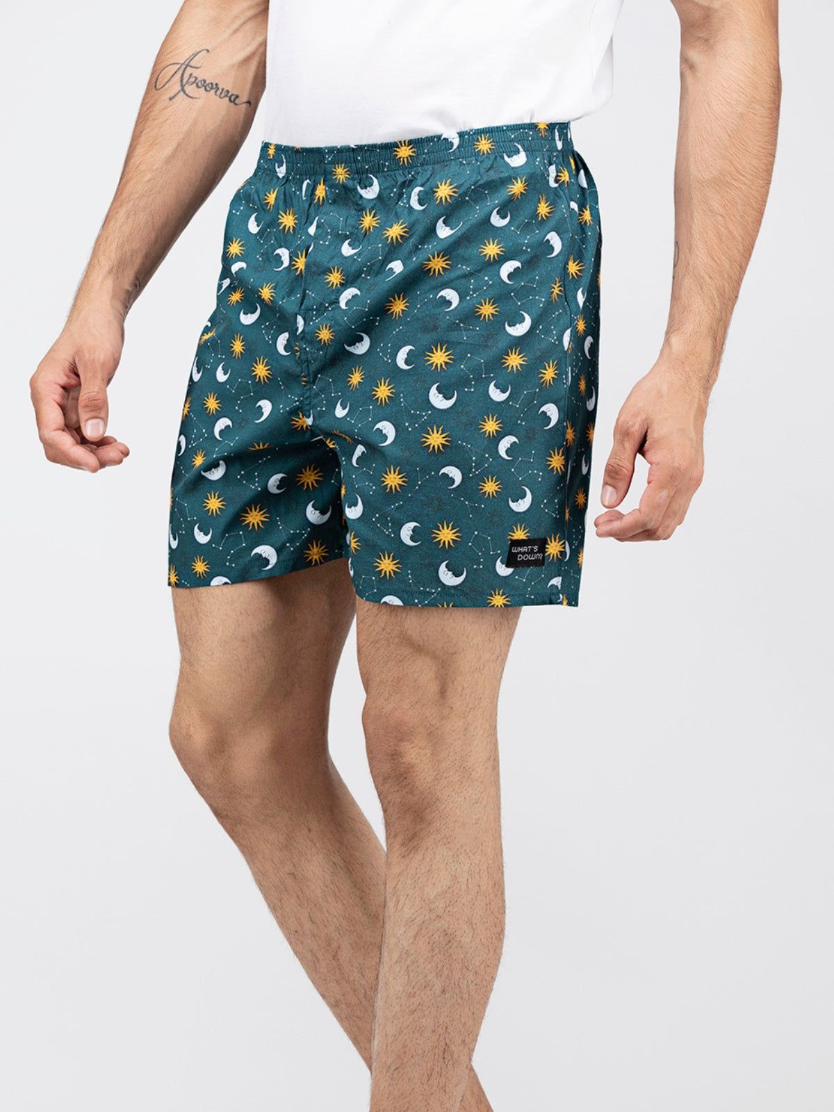 Green Galaxy Mens Boxers