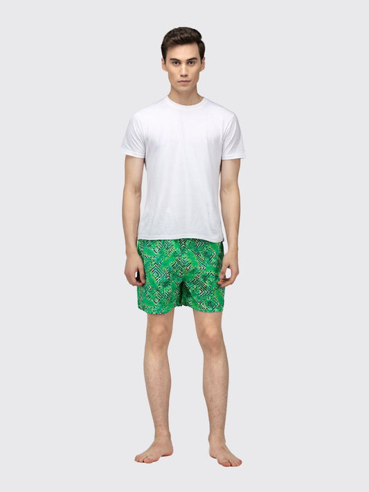 Green Tropical Mens Boxers