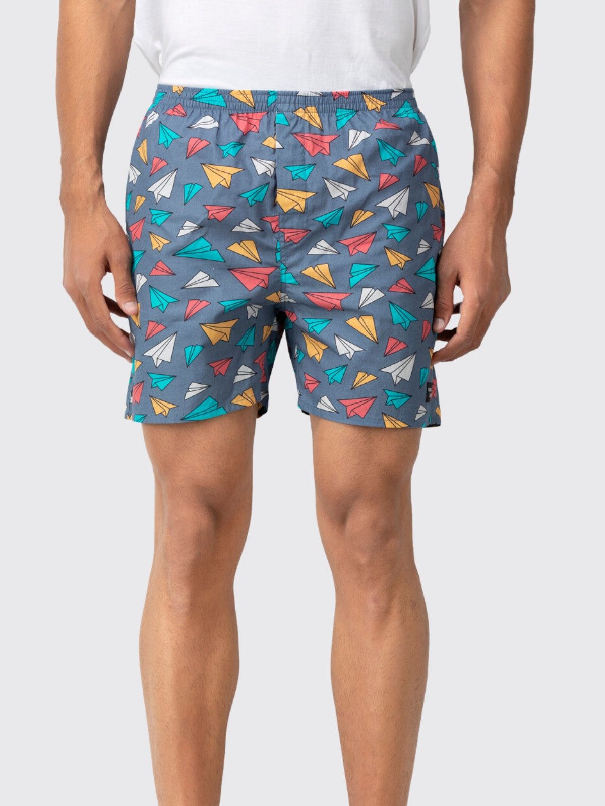Grey Paper Planes Mens Boxers