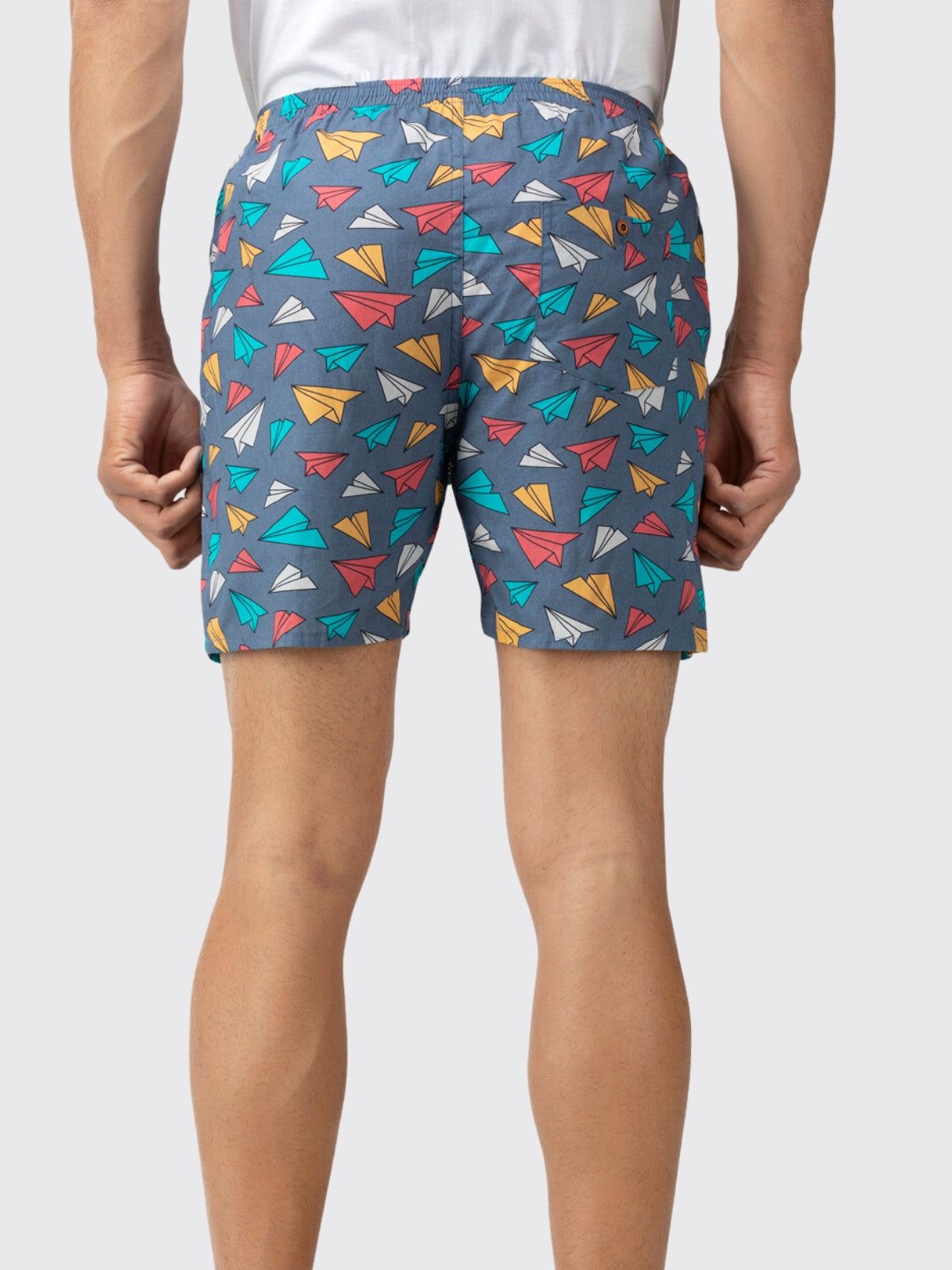 Grey Paper Planes Mens Boxers