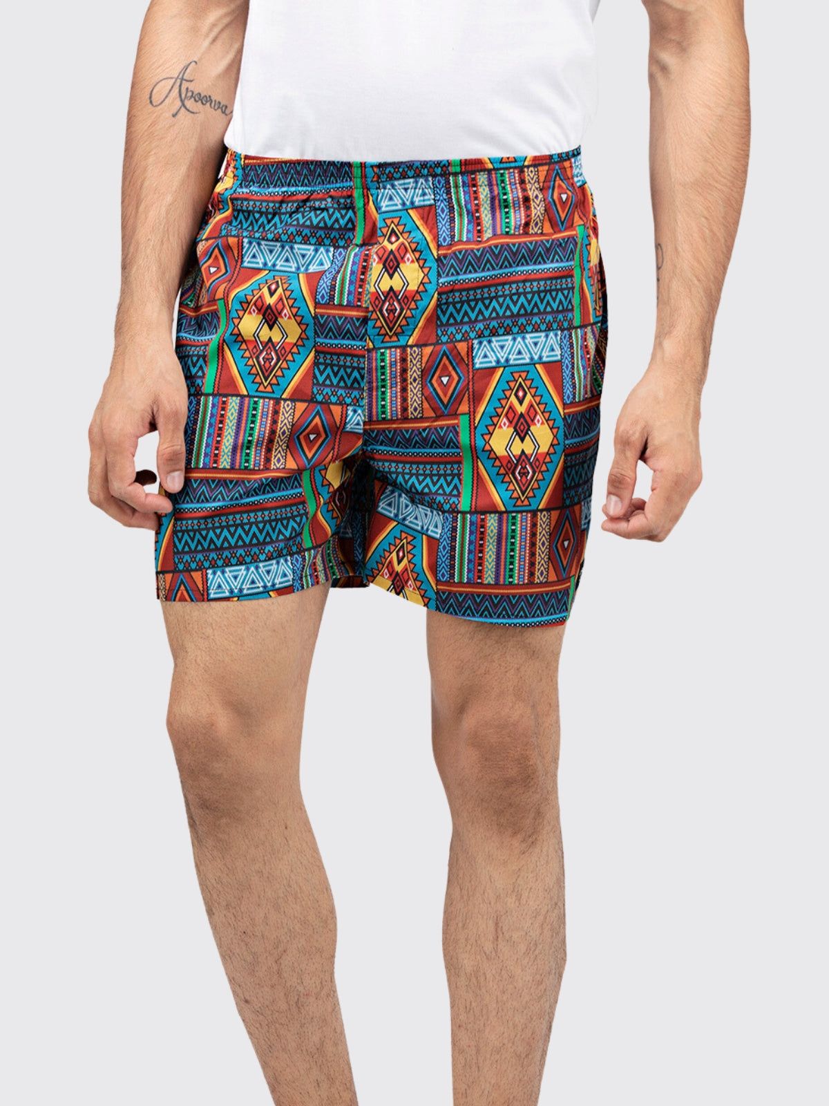 Multicolour Aztec Mens Boxers