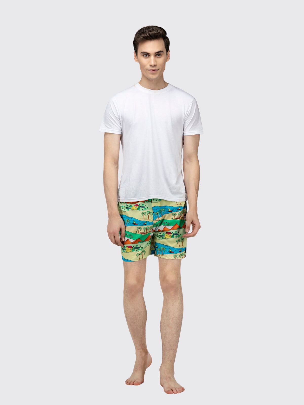 Multicolour Childhood Scenery Mens Boxers