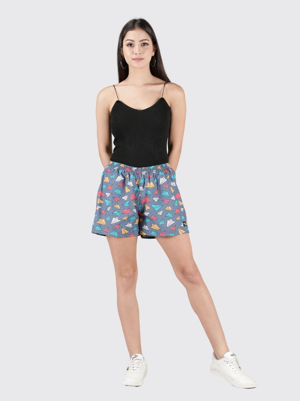 Grey Paper Planes Womens Boxers