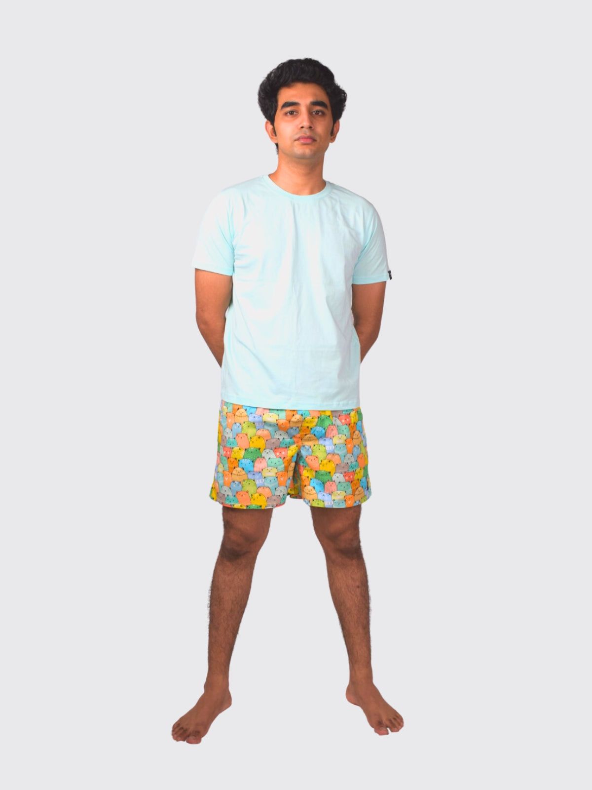 Multicolour Meow Mens Boxers