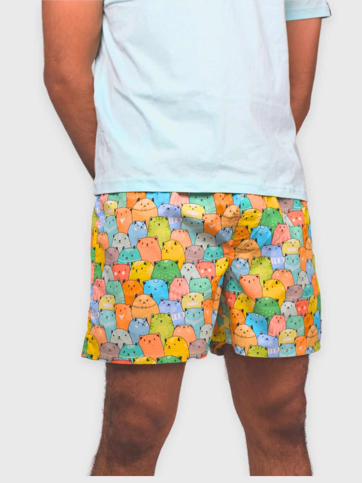 Multicolour Meow Mens Boxers