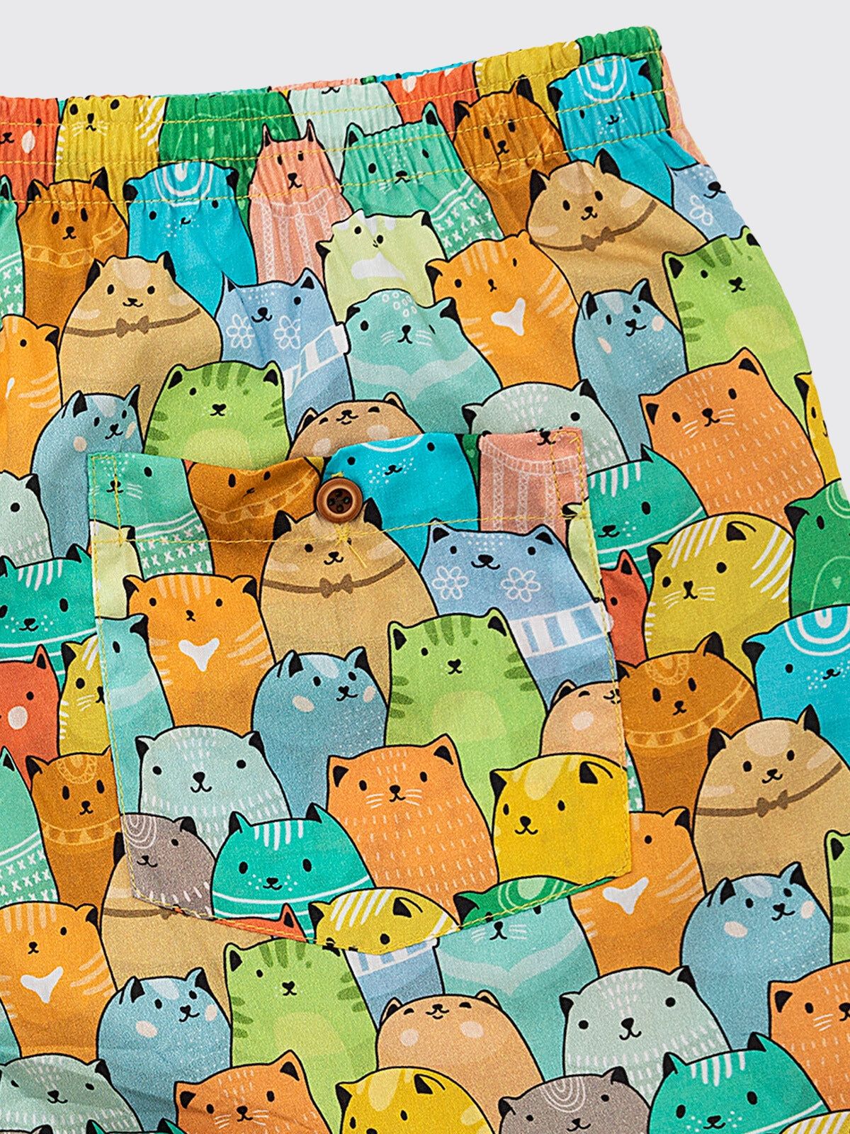 Multicolour Meow Mens Boxers