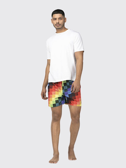 Multicolour Pixels Mens Boxers