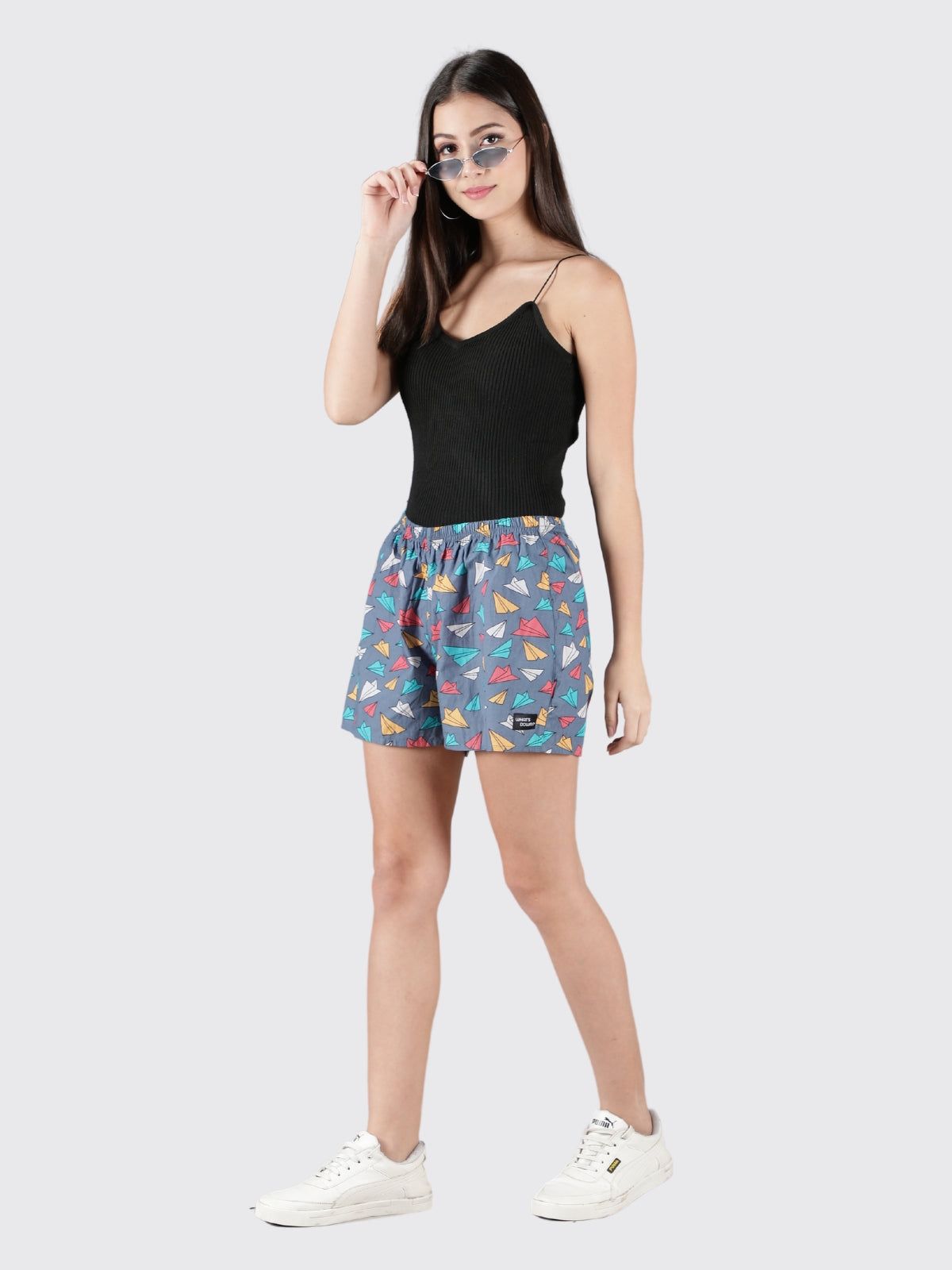 Grey Paper Planes Womens Boxers