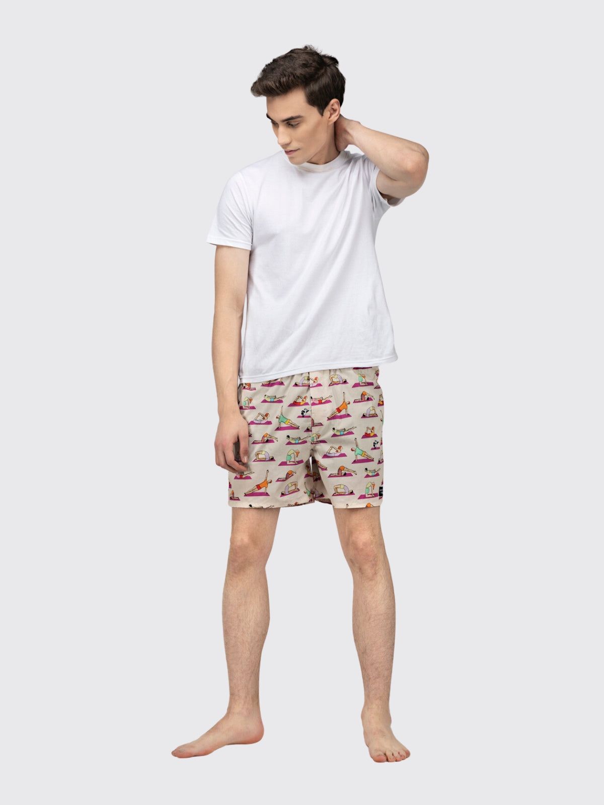 Peach Spot the Panda Mens Boxers