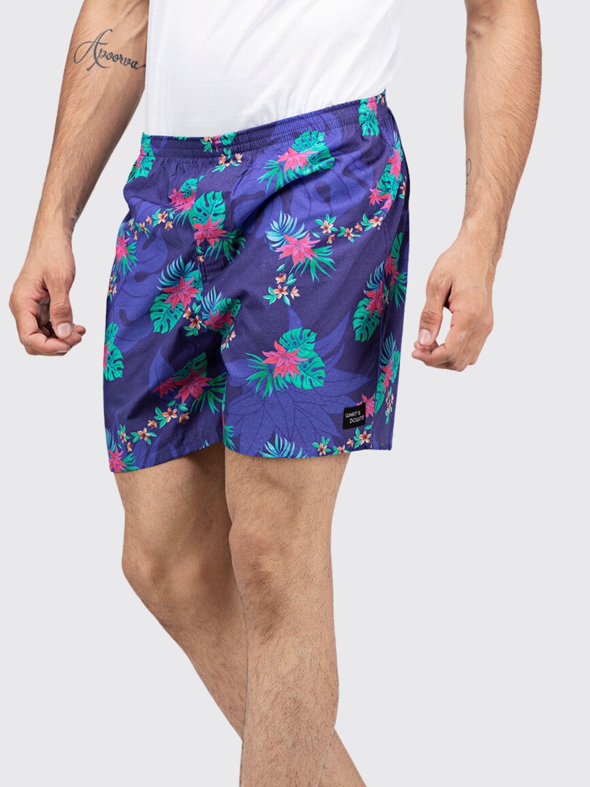 Purple Tropical Mens Boxers
