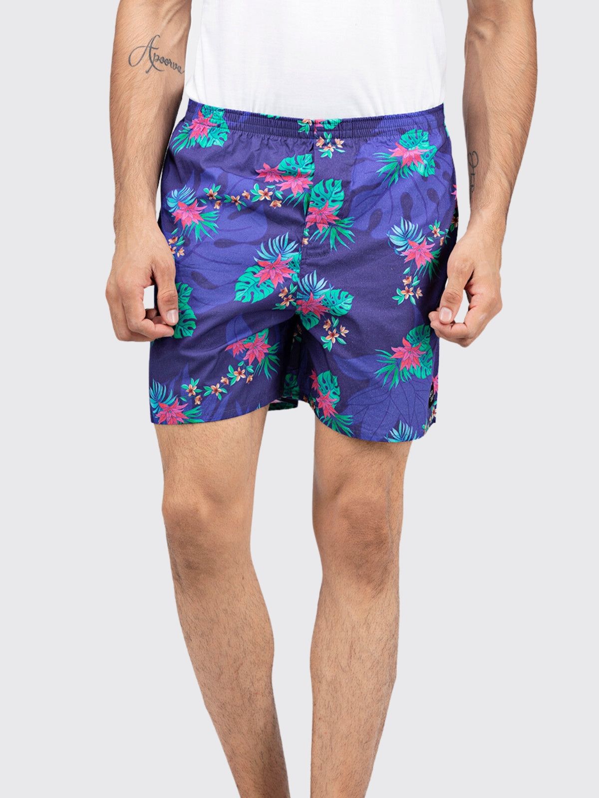 Purple Tropical Mens Boxers