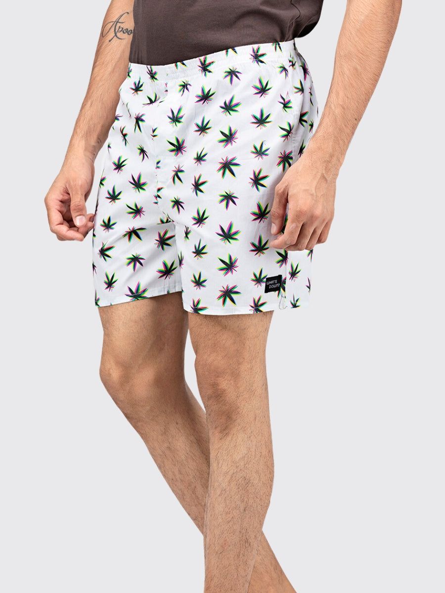 White 420 Mens Boxers