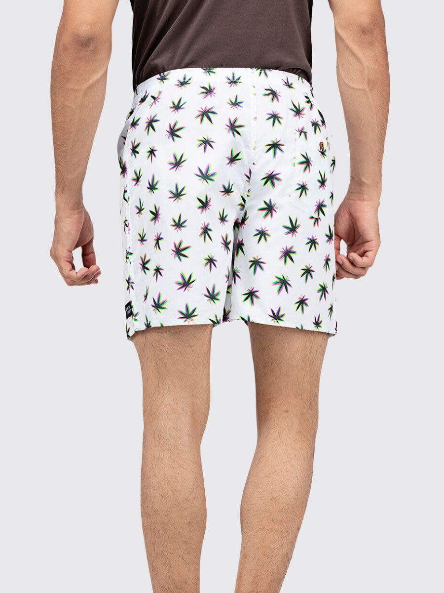 White 420 Mens Boxers