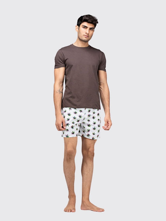 White 420 Mens Boxers