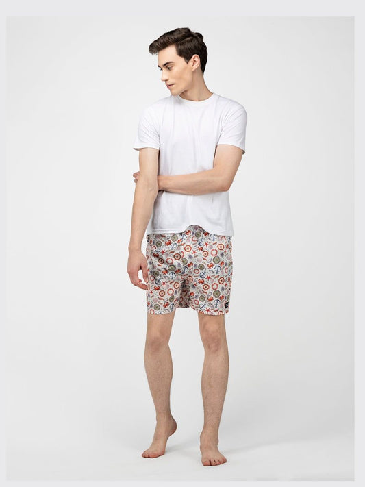 White Nautical Mens Boxers