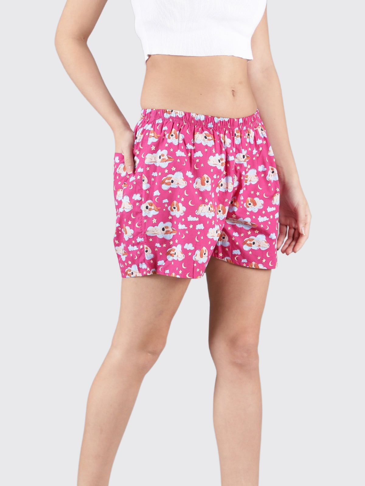 Maroon Doggo Womens Boxers