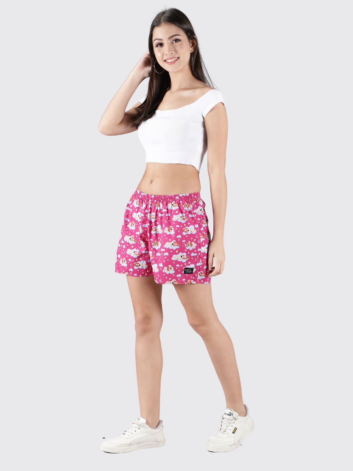 Maroon Doggo Womens Boxers