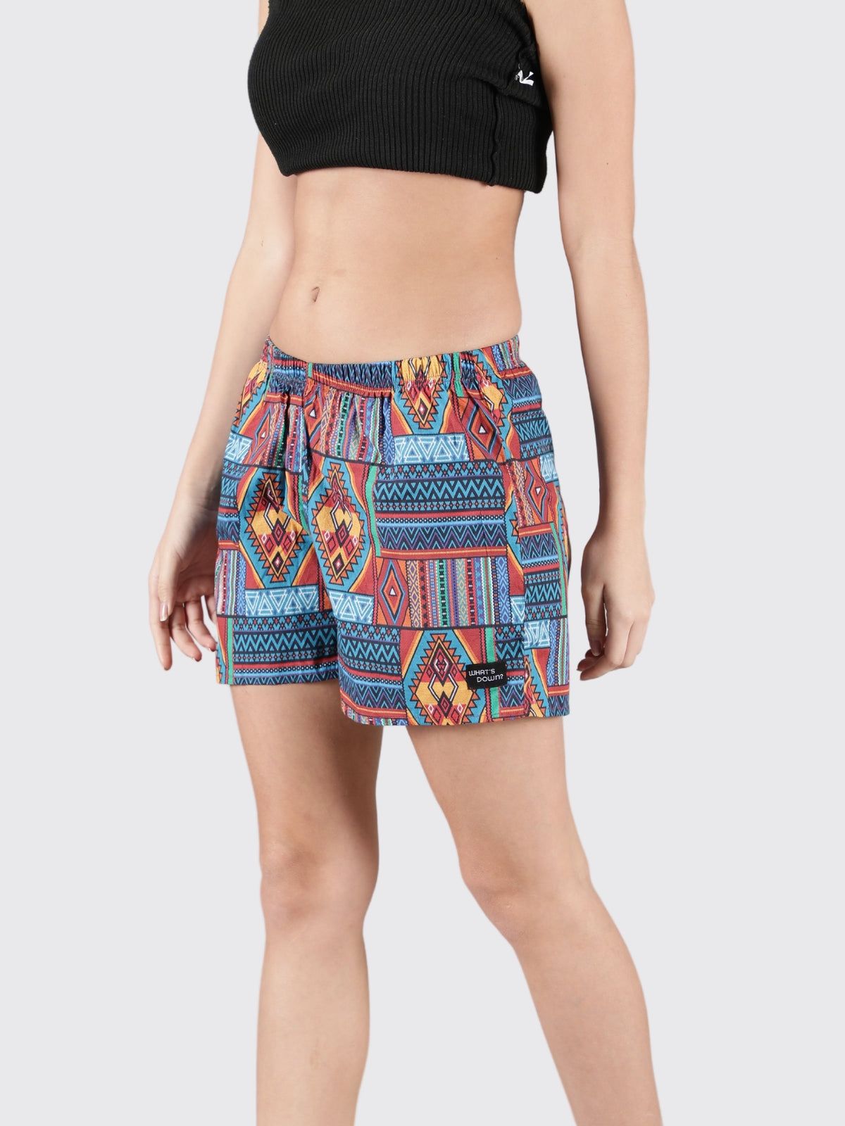 Multicolour Aztec Womens Boxers