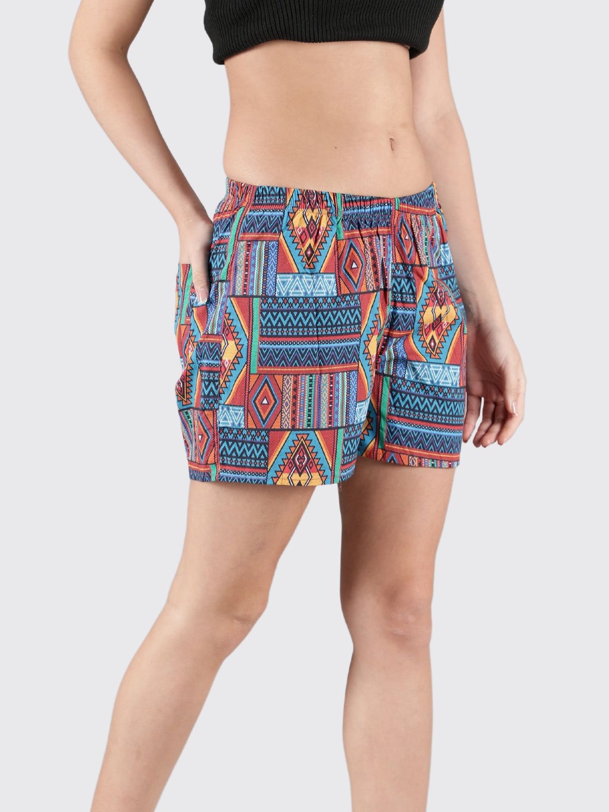 Multicolour Aztec Womens Boxers