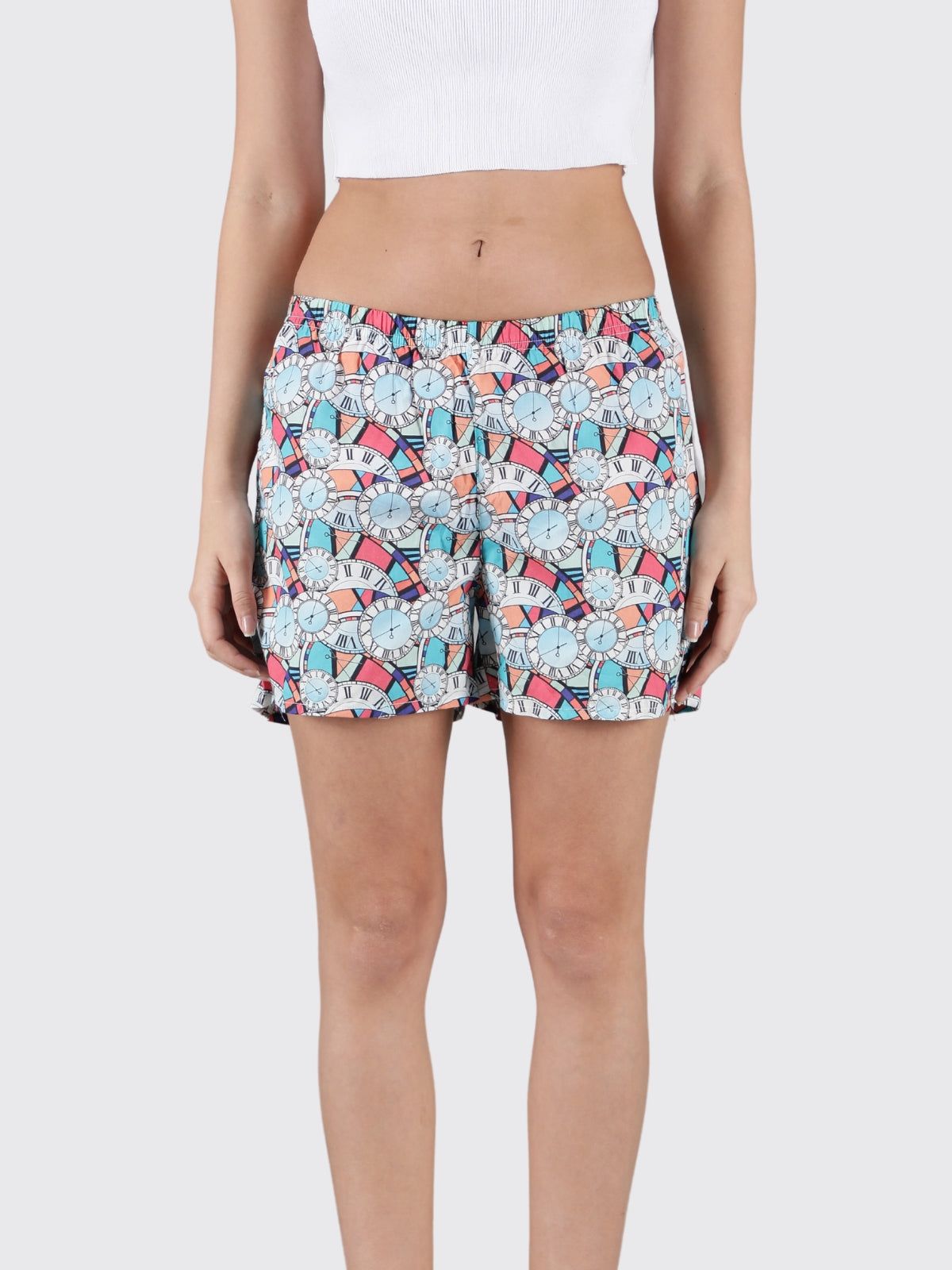 Multicolour Clocks Womens Boxers