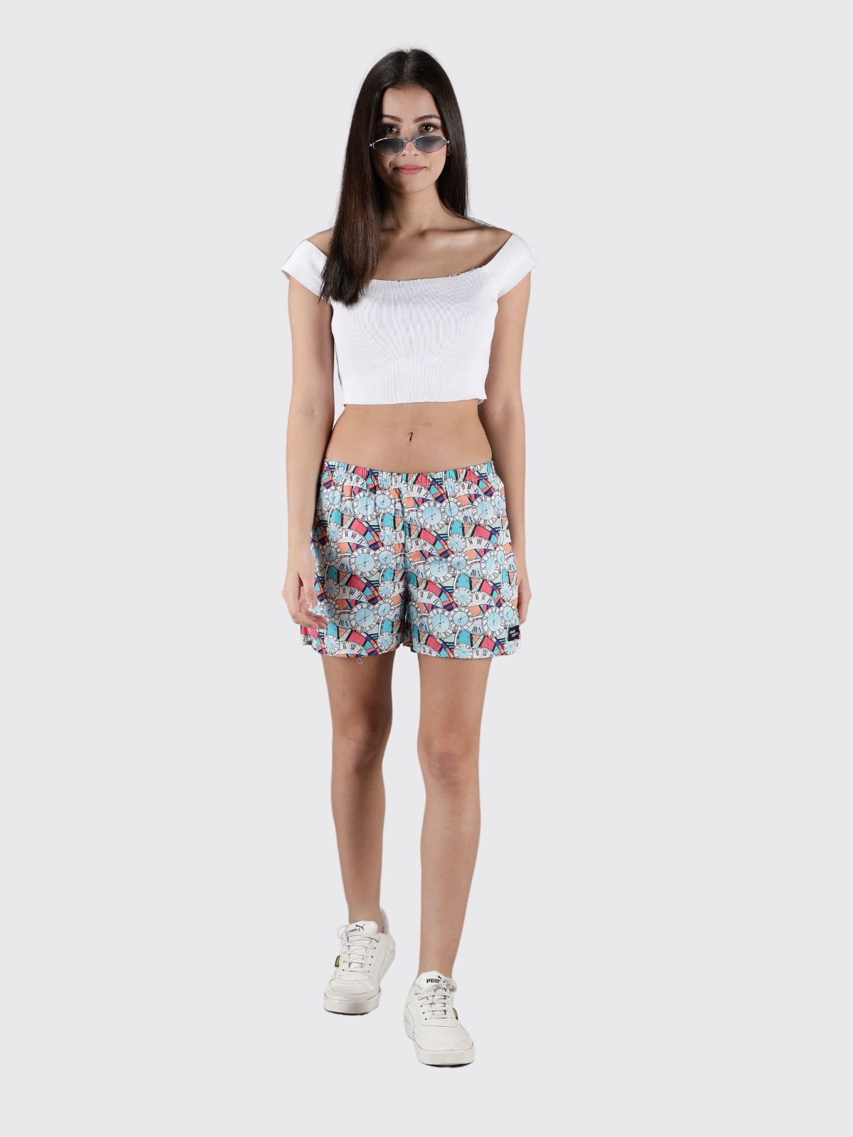 Multicolour Clocks Womens Boxers