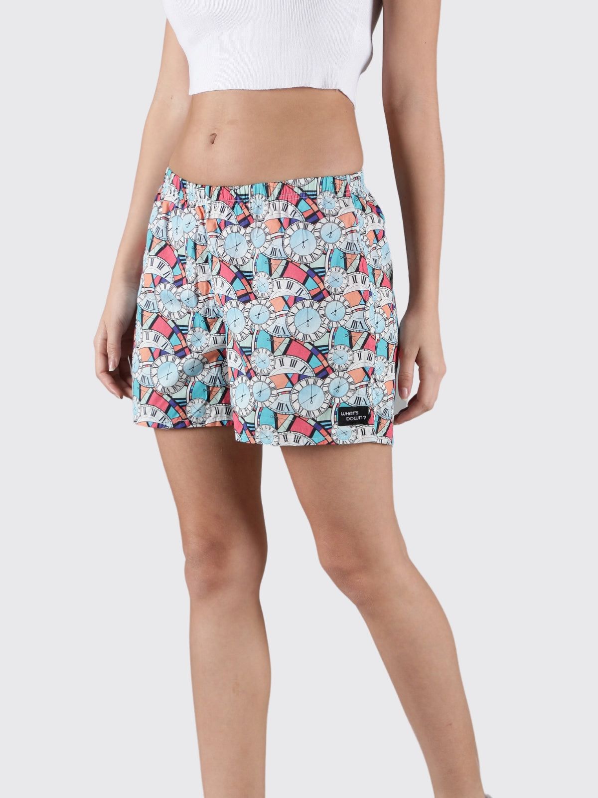 Multicolour Clocks Womens Boxers