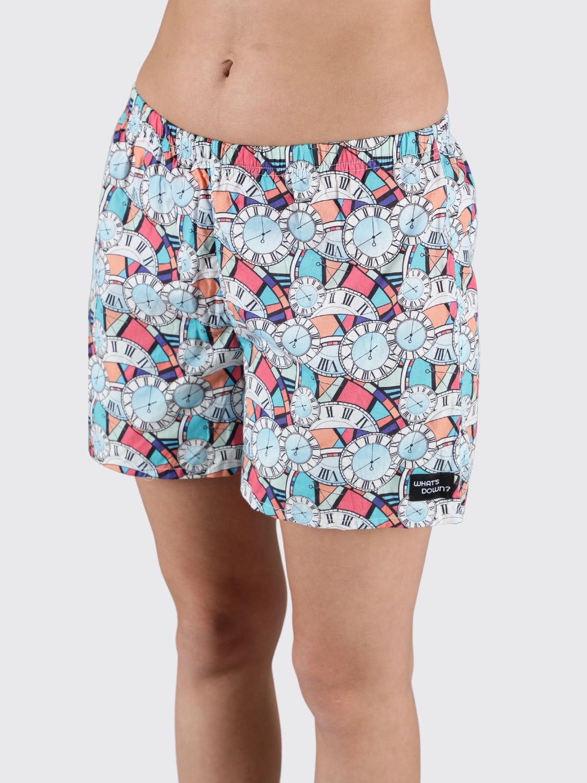 Multicolour Clocks Womens Boxers