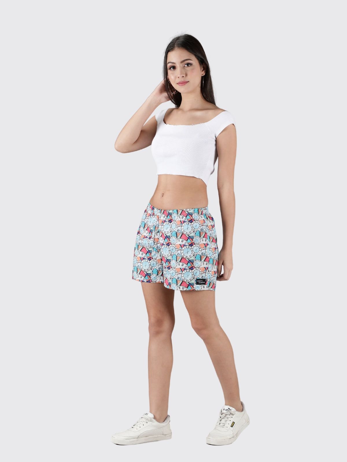Multicolour Clocks Womens Boxers