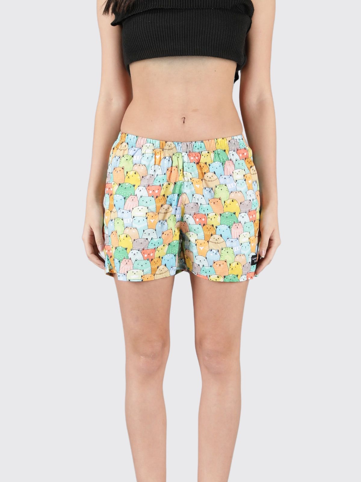 Multicolour Meow Womens Boxers