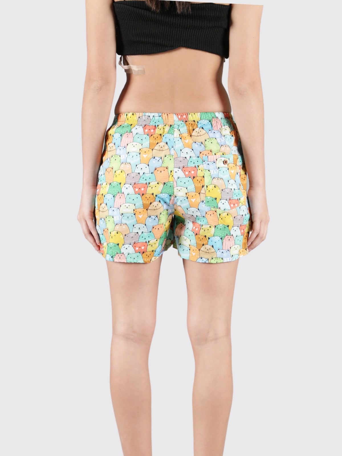 Multicolour Meow Womens Boxers