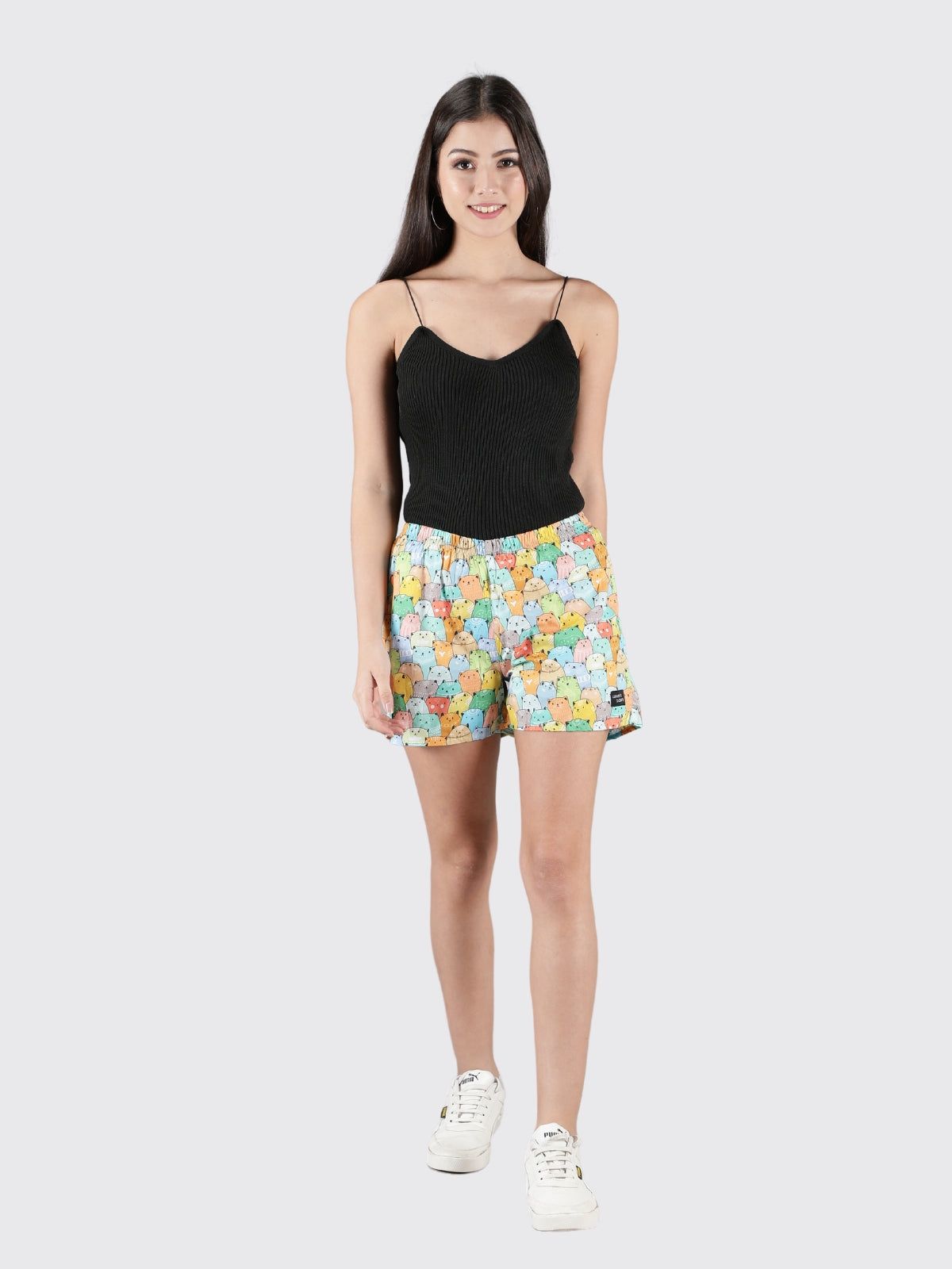 Multicolour Meow Womens Boxers
