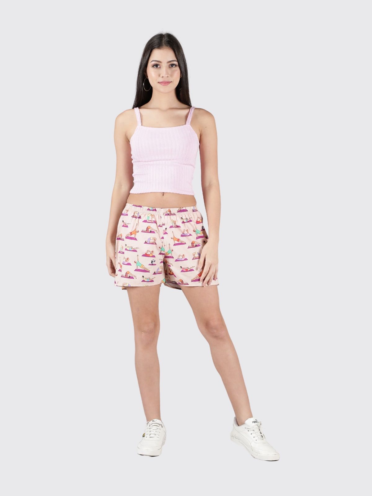 Peach Spot the Panda Womens Boxers