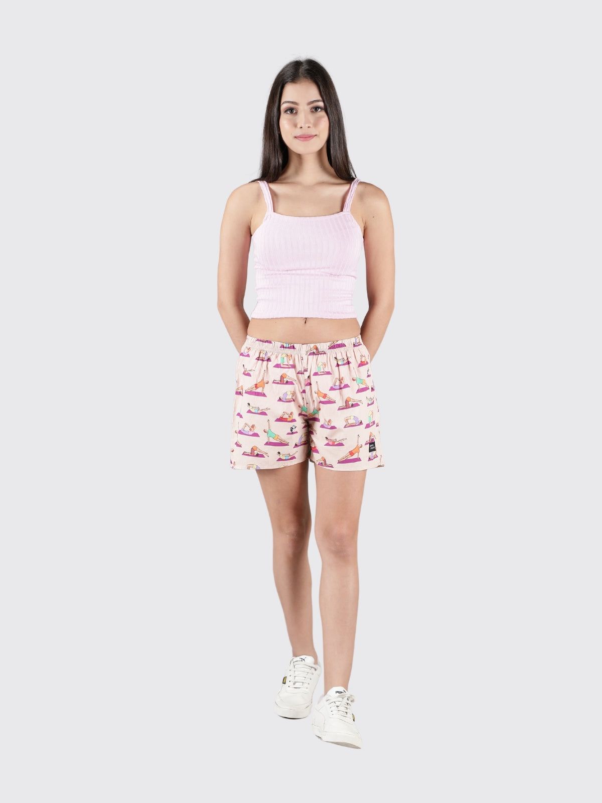 Peach Spot the Panda Womens Boxers