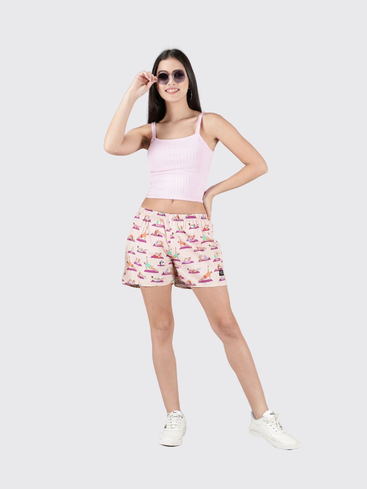 Peach Spot the Panda Womens Boxers