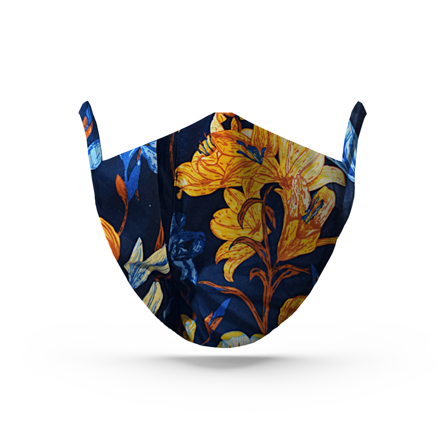 Blue Floral Face Mask