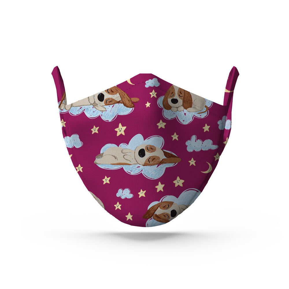 Maroon Doggo Face Mask