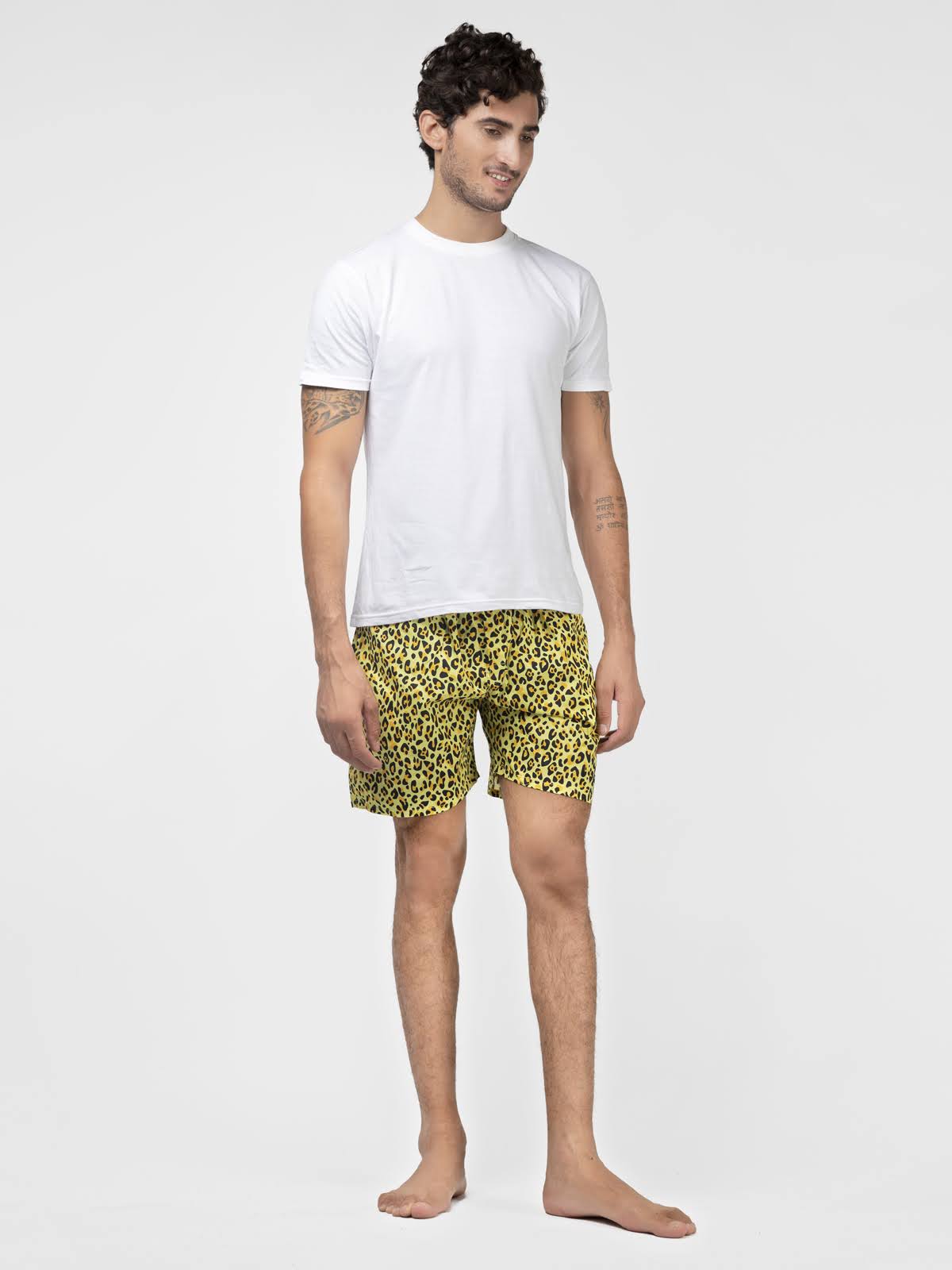 Yellow Leopard Mens Boxers