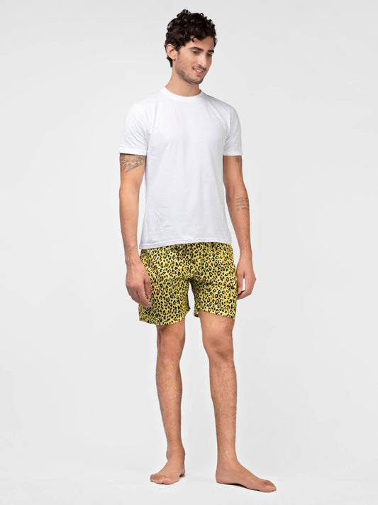 Yellow Leopard Mens Boxers