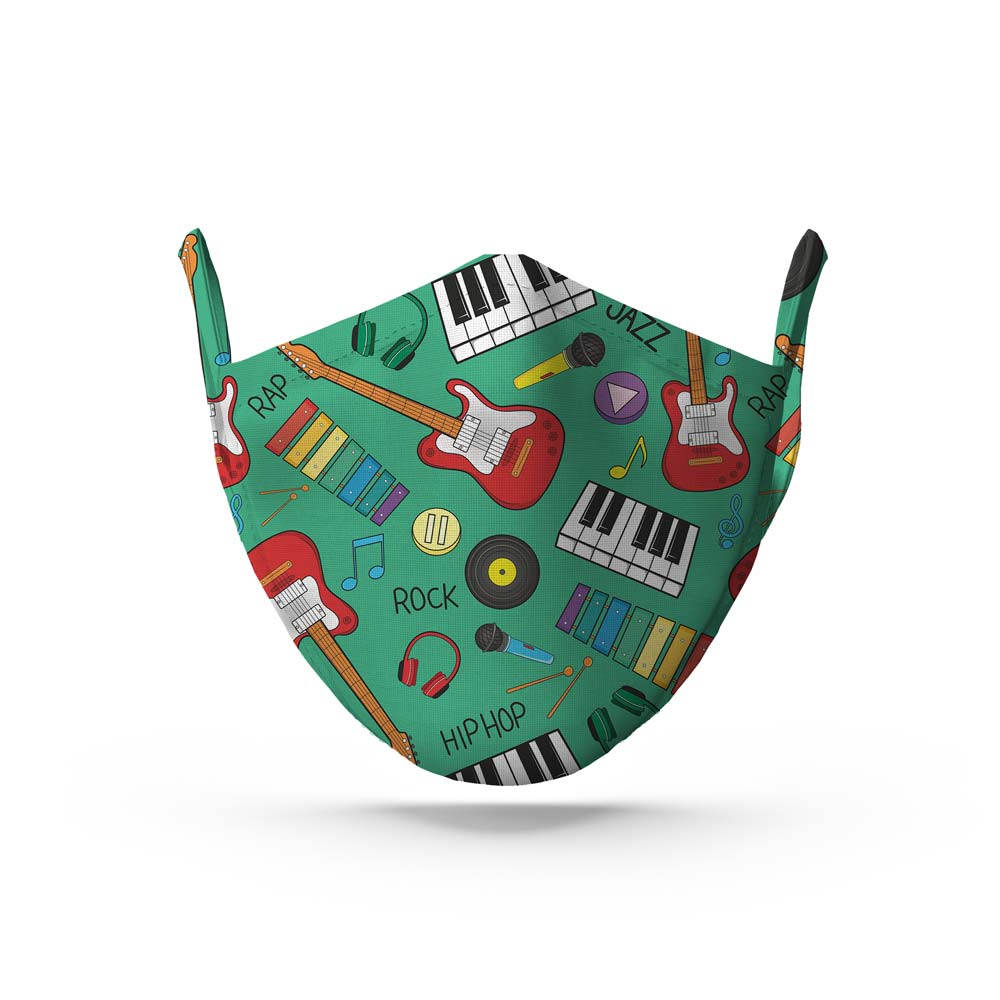 Green Musical Face Mask
