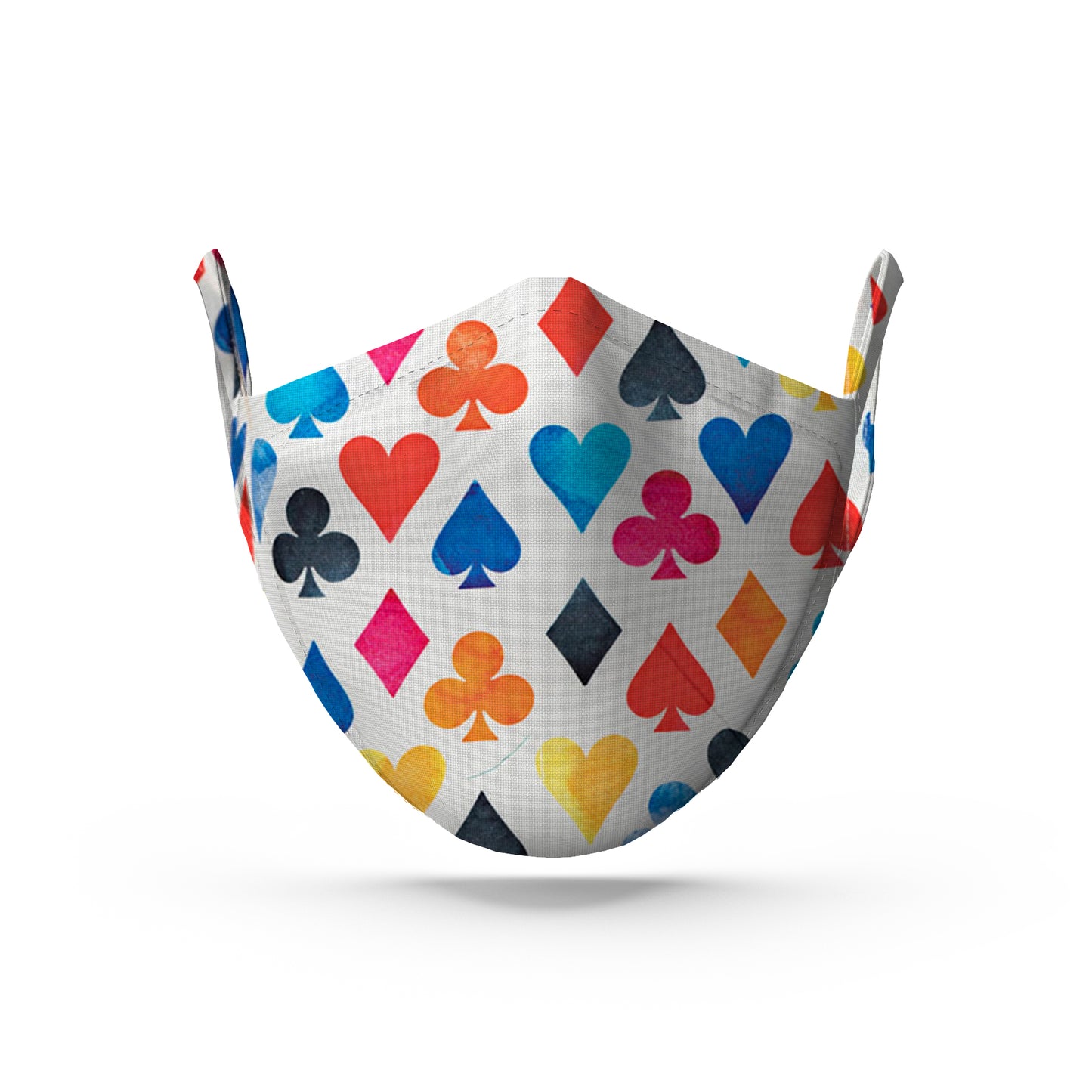White Playing Cards Face Mask