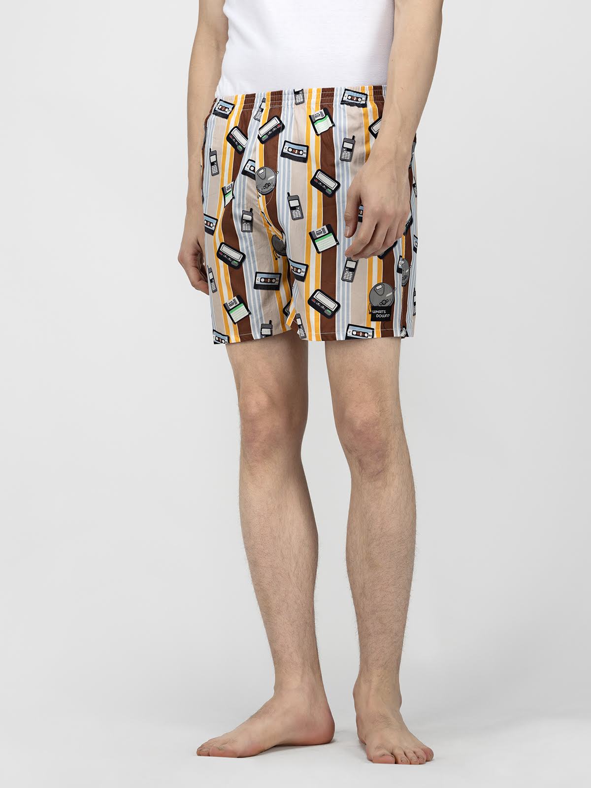 Brown Old Tech Mens Boxers