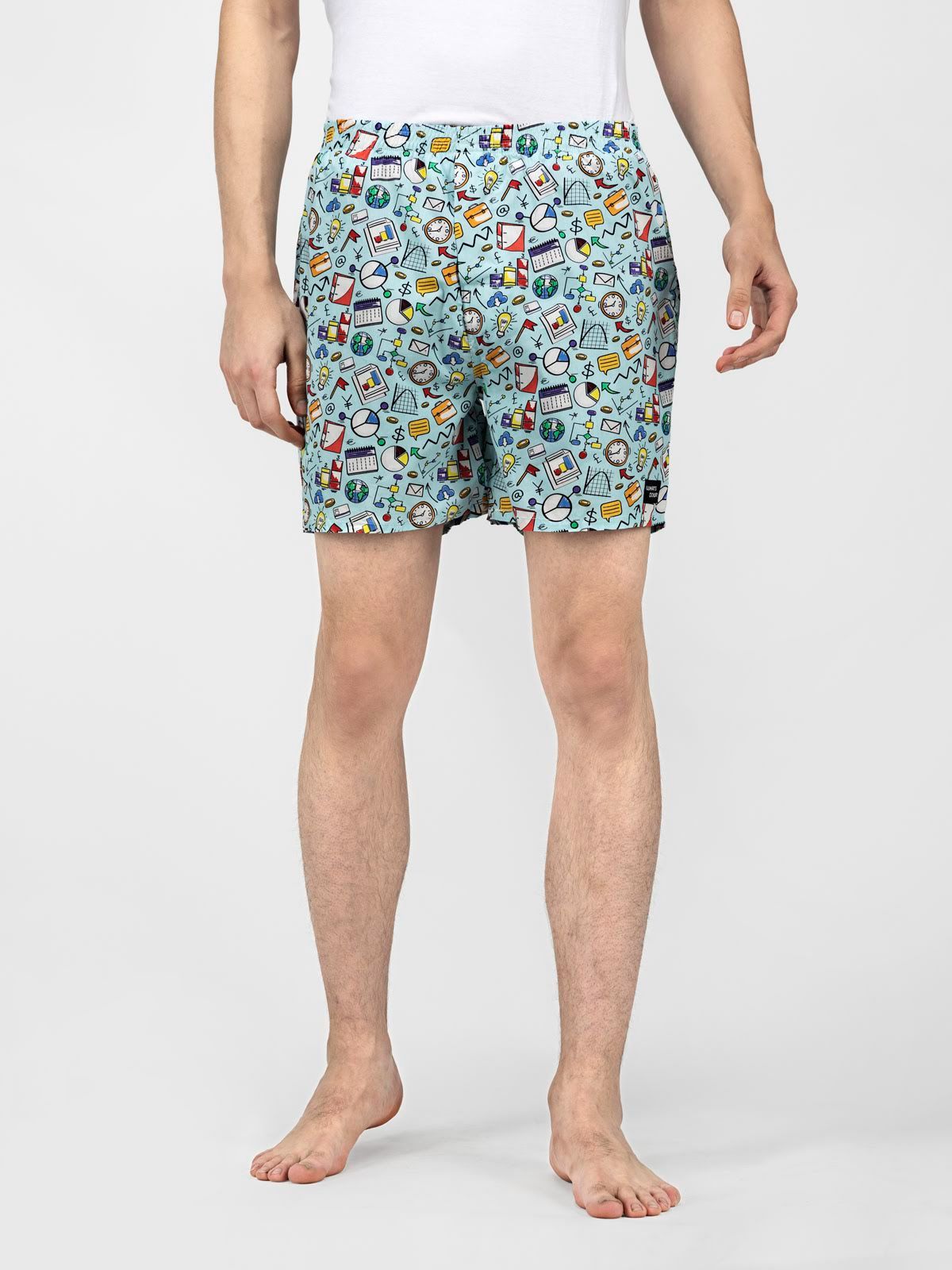 Blue Doodles Mens Boxers