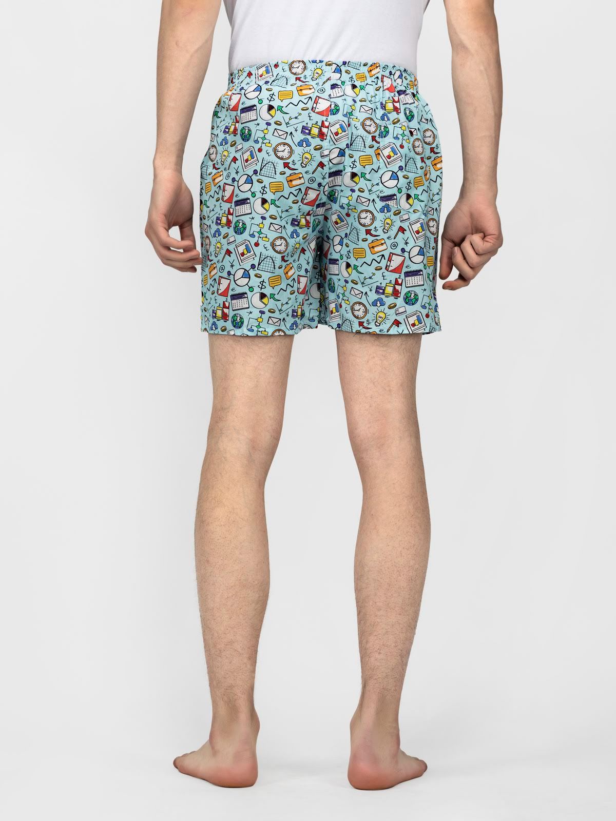 Blue Doodles Mens Boxers