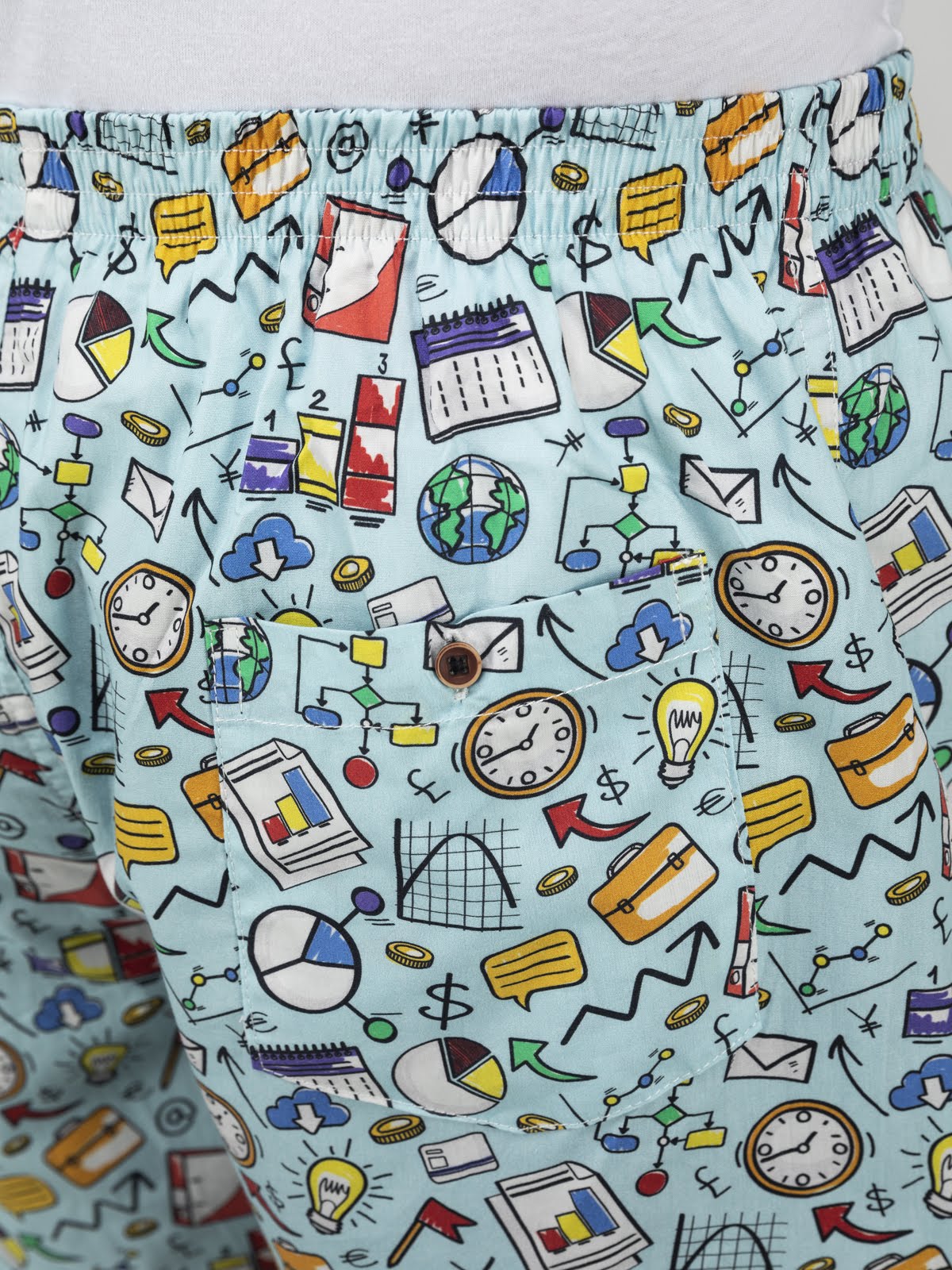 Blue Doodles Mens Boxers